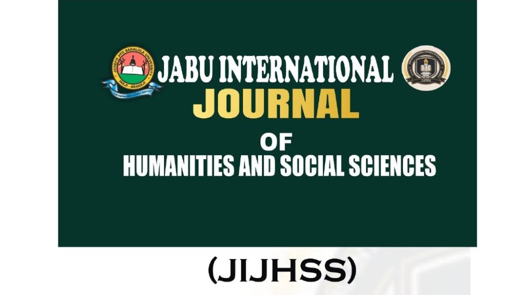 JABU IJHSS Volume 2 Issue 1 Cover Page