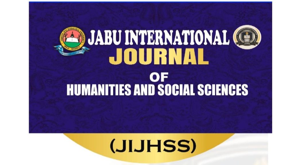 JABU IJHSS Volume 2 Issue 2 Cover Page